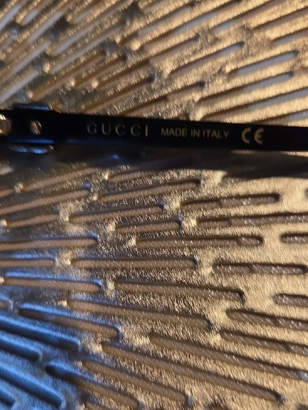 Gucci Black Women's Square Sunglasses with Gold Accents - Picture 8 of 9